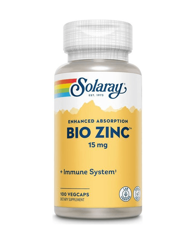 Bio Zinc 15mg 100 vegcaps (Solaray)