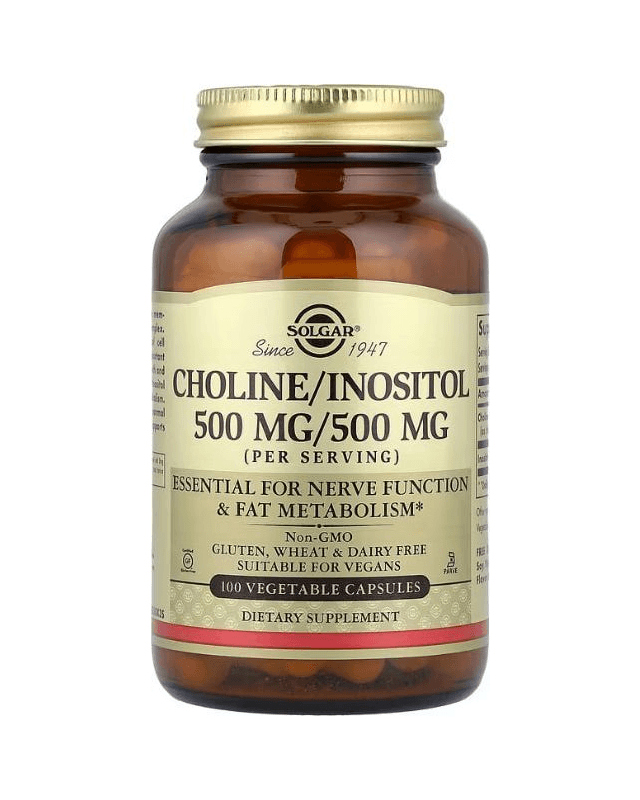 Choline / Inositol 500mg 100 vegcaps (Solgar)
